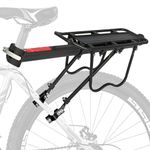 Autrido Rear Bike Rack, Quick Release and Adjustable Bike Rack Rear, Aluminum Alloy Bicycle Rear Rack with a Capacity of 100-165 pounds, Universal Most Bicycles, Easy to Install Black, Bike Rear Rack