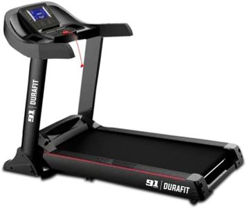91-Durafit Champion 7HP Peak AC Motorized Treadmill | Max User Weight 150 Kg | 20 Level Auto Incline | Max Speed 20 Km/Hr | Home use