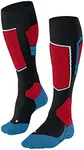 FALKE Men Standard SK4 Knee High Ski Socks, Black (Black 3006), 12.5-13.5