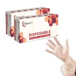 Robustt Disposable Hand Gloves | Plastic Hand Gloves | Reusable, Anti Bacterial Food Safe Gloves For Hair-dye, Clinics, Hotels, Salons, Kitchen (Universal Fit, 400 Pcs)