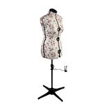 Sewing Online Adjustable Dressmakers Dummy, in a Rosebuds Floral Fabric with Hem Marker, Dress Form Sizes 10 to 16 - Pin, Measure, Fit and Display your Clothes on this Tailors Dummy - FLORALMEDIUM