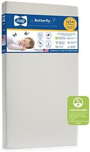 Sealy Butterfly Breathable Premium Foam Baby Crib Mattress & Toddler Bed Mattress, Washable Cover, Waterproof Crib Mattress, American Foam GREENGUARD GOLD Certified for Safety, Made in USA, 52"x28"