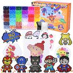 Fuse Beads Kit,10000 pcs,36 Colors 5 mm Melty Beads,Melting Beads for Kids Crafts,Bead Art,Best Iron Beads Set Gifts for Boys Girls Christmas Birthday