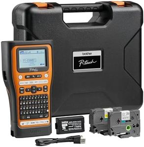 Brother PT-E560BTVP Industrial Label Maker with Bluetooth, Li-Ion Battery and Carry Case (for 24mm wide TZE tapes, 18mm wide HSE heat transfer tubing)