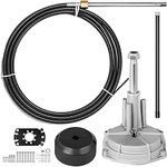 CREDSTAR Boat Steering Control Cable 16“ Outboard Mechanical Rotary Steering Kit 16 Feet Boat Power Steering System