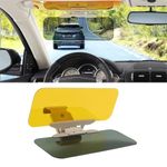 Kriq 2 in 1 Universal Car Sun Visor Extender Anti Glare Blocker HD Day Night Driving Visor Glare Sun Shield Tinted Lens Blocker Car Extender Visor Sunscreen Extendable Visor for Car Sun Windshield.