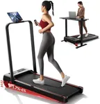 RHYTHM FUN Treadmill with Incline, Walking Pad Treadmill with Handle Bar, Walking Pad with Incline 300lbs Foldable Treadmills with APP, Portable Folding Treadmills for Home/Office with Low Noise