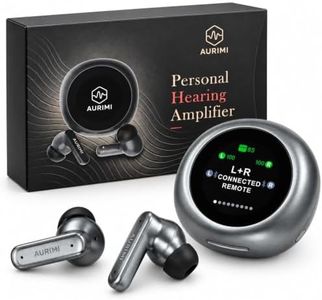 Aurimi OTC Hearing Aids for Seniors, Smart Display Case, Bluetooth Audio