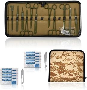 OdontoMed2011 Student Kit- First Aid Kit 24 Pcs Advanced Lab Student Kit for Anatomy & Biology Students Lab Veterinary Botany Stainless Steel Instruments & 11 Bonus Scalpel Handle MLT-01