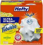 Hefty Ultra Strong Tall Kitchen Trash Bags, Fabuloso Lemon Scent, 13 Gallon, 110 Count