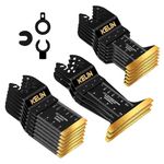 Klein 16pcs Titanium Oscillating Tool Blades, Universal Multitool Blades for Metal Wood Cutting, Oscillating Saw Blade for Metal Hard Material, Multi Tool Blades Kits Fit Dewalt Bosch Milwaukee Ryobi