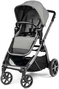 Peg Perego Ypsi – Compact Single to Double Stroller – Compatible with All Primo Viaggio Infant Car Seats & Ypsi Bassinets - Made in Italy - Mercury (Grey)