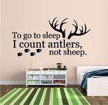 TO GO TO SLEEP I COUNT ANTLERS NOT SHEEP #22: ~ WALL DECAL 20" X 40" LRG by Best Priced Decals: CHILDREN