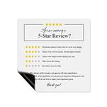 Guest Review Rating Magnet, 5" x 5" Magnetic Sign, Feedback Request and Rental Supplies for Vacation Homes, Guest Rooms, Airbnb, VRBO, Short-Term Rentals, Executive Suites (Modern)