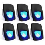 Dream lighting LED 12volt DC Recessed Courtesy Light for Marine Boat Ship Cabin Deck, RV Trailer Stair Step Lights, Exterior Yard Garden Decorative Lighting-Blue Light, Pack of 6