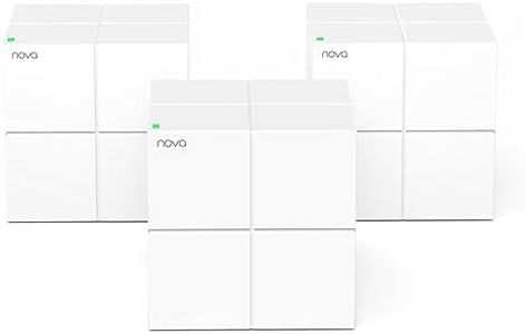Tenda Nova MW6 Mesh WiFi System - Whole Home WiFi Mesh System - 3200 ft² 4-6 Rooms WiFi Coverage - Dual-Band AC1200 - Gigabit Ports - Easy Setup - Works with Alexa - 3-Pack