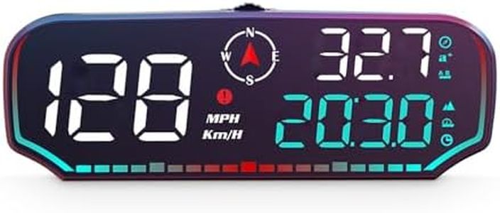 AZIJYV Car HUD,Digital GPS Speedometer G14 with Overspeed Driving Alert,USB Plug and Play,Universal Heads Up Display Suitable for All Vehicle