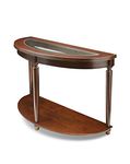 Furniture of America Western Beveled Glass Top Sofa Table, Dark Cherry Finish