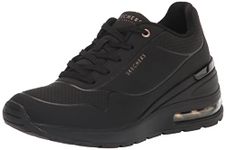 Skechers Women's Million AIR Sneaker, Black, 3.5 UK