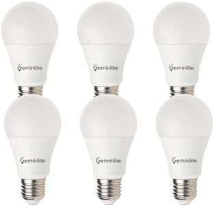 Geminilite E27 LED Light Bulbs Edison Screw Daylight White/Cool White, 12W 1160Lm (100W Replace) High Brightness 6500K A60 LED Bulb, Not Dimmable Classic A Light Bulb, Pack of 6