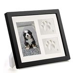 Dog Paw Tattoo Paw Print Set Dog Picture Frame - Rabbit Dog Animal Paw 3D Paw Print, Moulded Foam without Plaster for Animals, Photo Frame Paw Print Rabbit Cat (Black)