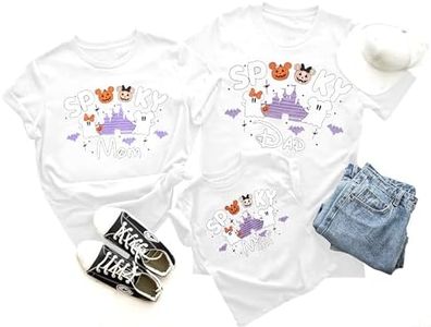 Halloween Shirts 2025 Family Vacation Matching Outfits Cute Pumpkin Spooky Castle Tshirts Halloween Family Trip Clothes