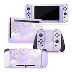 Tacky Design Sakura Flowers Skin Compatible with Nintendo Switch Skin - Premium Vinyl 3M Cherries Blossoms Nintendo Switch Stickers Set - Switch Skin for Console, Dock, Joy Con - Decal Full Wrap