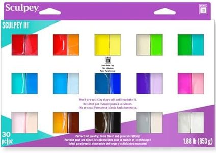 Sculpey SCULPEY III Set - Sampler - 30 Pack Polymer Clay Sampler Set, Multi, Single Pack, 30 Pieces