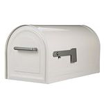 Architectural Mailboxes Reliant Galvanized Steel, Locking, Post Mount Mailbox, Compatibility Code C, MB981WAM, White, Large Capacity