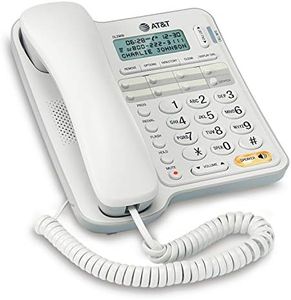 AT&T CL2909 Corded Phone with Speakerphone and Caller ID/Call Waiting, White