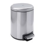 DOLPHY 05L Stainless Steel Pedal Bin With Plastic Bucket And Lid| Trash Can For Home