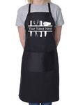 Print4U Personalised Apron Hairdresser Add Your Name or Company Here Apron Black