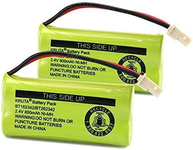 Kruta BT162342 BT262342 2.4V 800mAh Ni-MH Cordless Phone Battery Pack, Also Compatible with BT183342 BT283342 AT&T EL52351 TL90070 VTech CS5119 DS6511 DS6722 LS6305 Handset, 2-Pack (Pack 2)