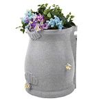 Good Ideas RWURN50-LIG Rain Wizard Rain Barrel Urn, 50 Gallon, Light Granite