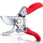 Kynup Secateurs & Pruning Scissors, Professional Garden Secateurs, Sharp SK-5 Steel Blade, Strong & Anti-rust Pruning Shears, Ergonomic Anti-slip Handle, Plant Gardening Tree Trimming Garden Tool(Red)