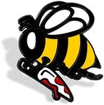 Winks For Days Busy Little Killer Bee Holding Knife Hard Enamel Pin