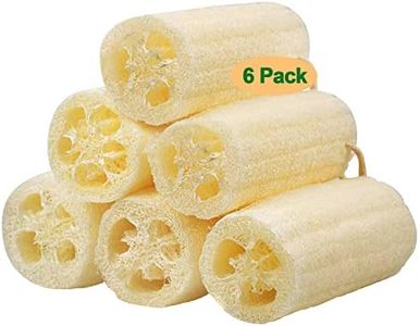 UCINNOVATE Natural loofah shower, Premium Loofahs, loofah Sponge, Shower Loofah, Exfoliating Luffa Bath Sponge, No Bleaching Shower Loofah Body Wash Scrubbers for Removing Dead Skin - 6 Pack