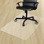 Azadx Office Chair Mat for Hard Floors 48'' X 59'', Clear PVC Hardwood Floor Mat, Durable Plastic Floor Protector for Home and Office use