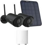 Reolink Argus Eco 2 Cam+Hub Mini Bundle I Wireless Solar Outdoor Camera System with Local Storage, Night Vision Smart Detection, Works with Alexa
