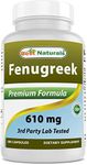 Best Naturals Fenugreek Seed Powder 610 mg 180 Capsules