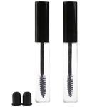 Vinayakart 2Pcs of 10ml Empty Tube Eyelash Cream Mascara Wand Container Bottle Vials with Brush and Plugs DIY