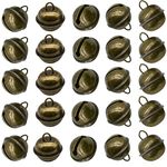 Maydahui 50PCS Vintage Jingle Bell 1 Inches Antique Decorative Tone Copper Bell for Pet Dog Cat Pendants Christmas Tree Crafts Decoration