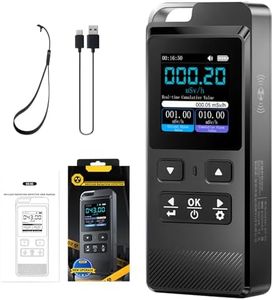 Geiger Compteur Nucléaire Détecteur de Rayonnement Nucléaire Portable avec Signaux D'Alerte Visuelle Acoustique Surveillance Temporisée pour Y/X/β-Ray Dérivées Nucléaires Batterie Rechargeable