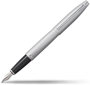 Cross Calais Refillable Fountain Pen, Medium Nib, Includes Premium Gift Box - Satin Chrome