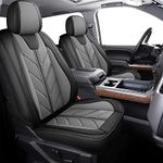 BALLIOL Pickup Seats Covers Compatible with Chevy Silverado 1500 GMC Sierra 2007-2013 & 2019-2023 Custom Trail Boss High Country Compatible with Chevrolet Silverado 1500 Waterproof Leather Seat Covers