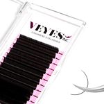 VEYES Cashmere Individual Lash Extensions 0.03-0.20 B/C/CC/D/J/M Curl 8-20mm Mixed & Single Length Volume Eyelashes Tray, Matte Black, Professional Supplies for Lash Techs(0.03 CC 8-16mm)