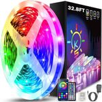 Keepsmile 32.8ft Led Strip Lights Bluetooth App Control Led Lights Strip with Remote Music Sync Color Changing RGB Led Lights for Bedroom Room Home Christmas Decor (Lumiere Led 10M)
