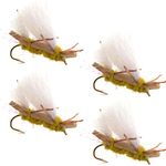 Chubby Chernobyl Ant Golden Foam Body Trout Fly Fishing Flies - 4 Flies - Hook Size 10 - Trout and Bass Flies