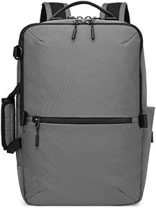 VARLIVOO Hombre Negocio Mochila 15.6" Portátil PC Mochila Trabajo Colegio Viajar Rabajo Anti-Robo Gran Capacidad Mochilas Impermeable Polyester Gris