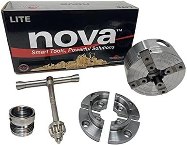 Bundle - 2 items - NOVA 48286 G3 Lite Woodlathe Chuck with 2" Jaw Set, with ILNS 1-1/4" x 8 TPI Insert Adapter